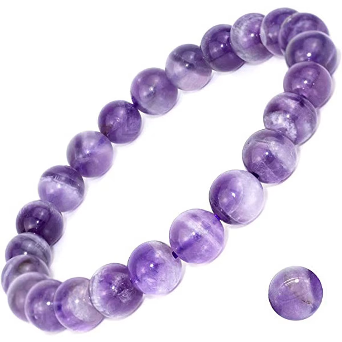 Bracelets de perles en pierre d'améthyste en dentelle de rêve naturelle pour femmes