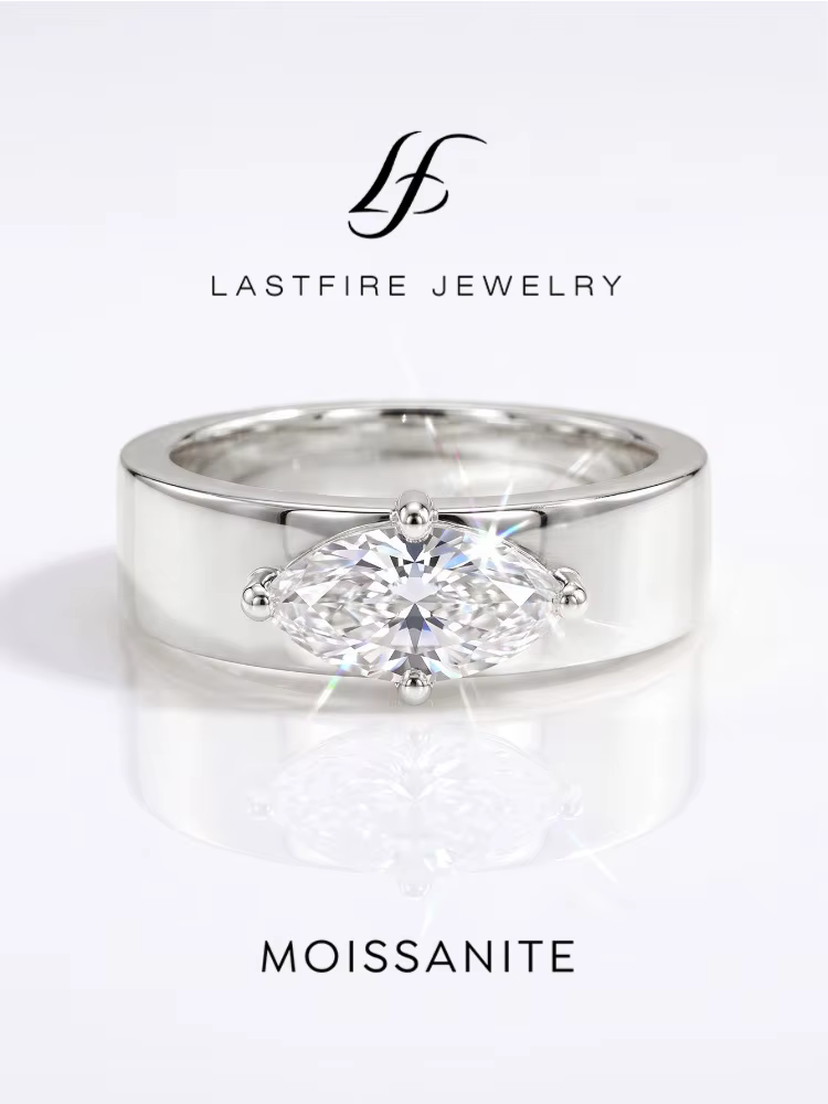 Bague Vintage élégante en diamant Moissanite 1CT pour femmes