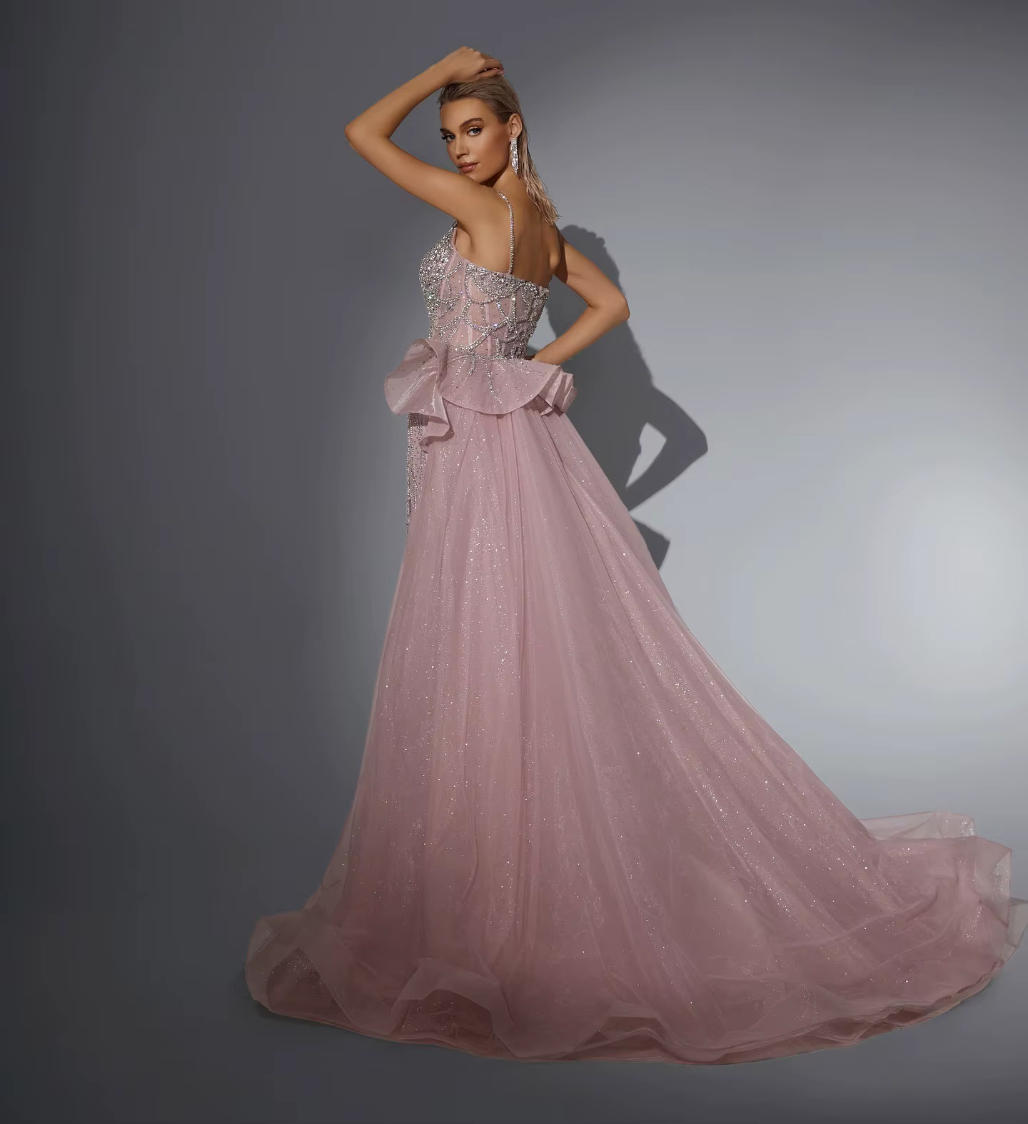 Robe de bal trompette sur mesure de luxe