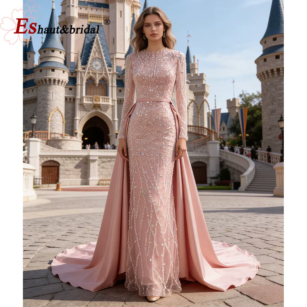 Robe de soirée de mariage musulmane élégante pour femmes