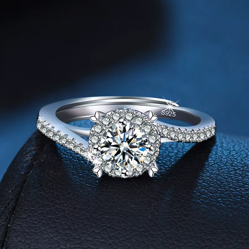 Bague en argent 925 avec zircon 5A