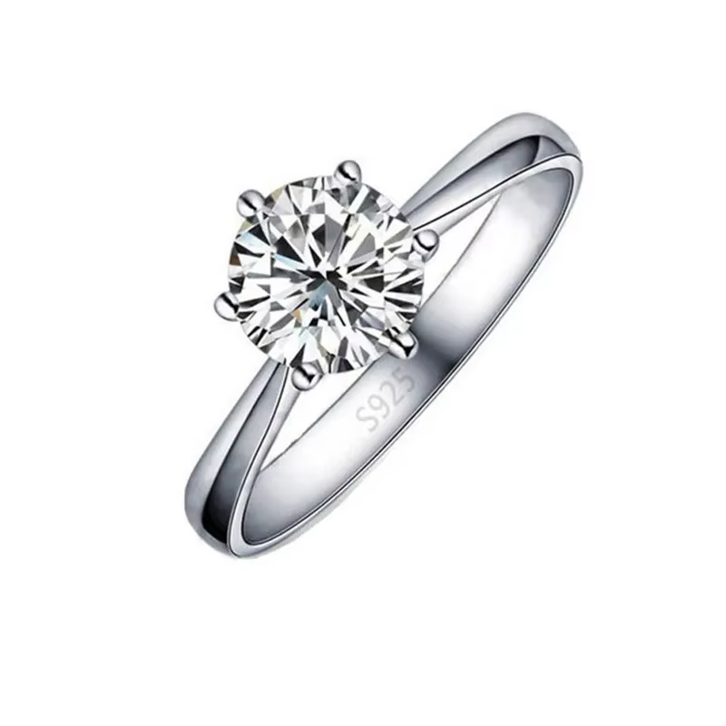 Bagues de mariage simples en argent sterling 925