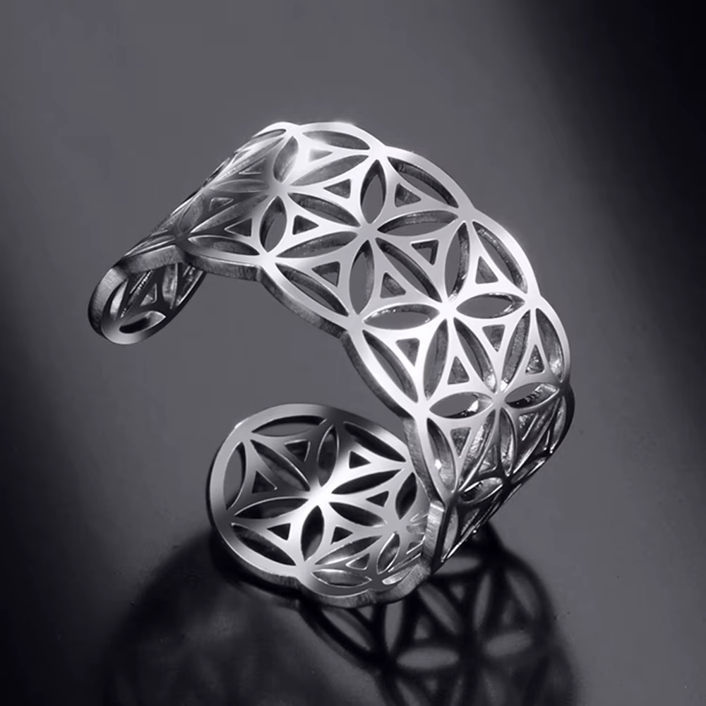 Dawapara – bague fleur de vie en graine