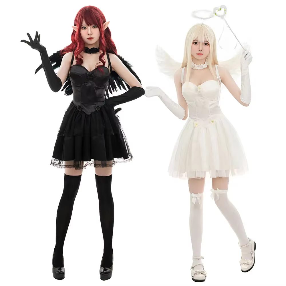 AP Halloween mignon Anime filles ange Costume blanc