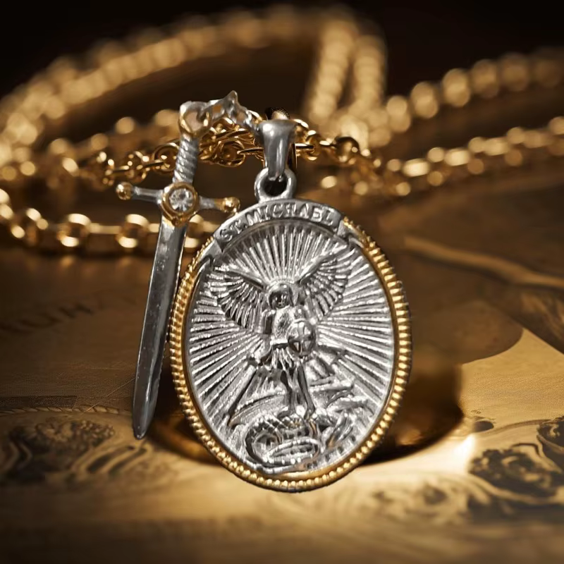 Collier pendentif Viking en acier