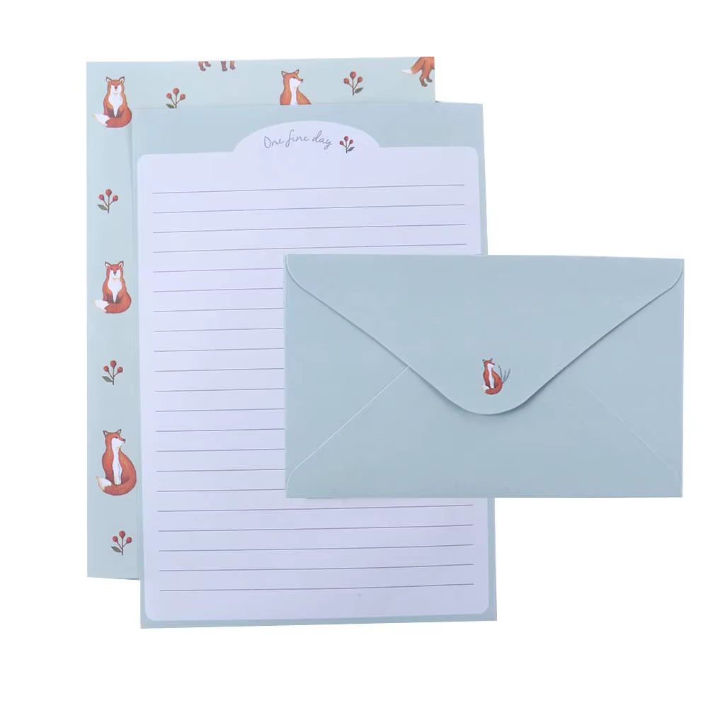 Belle Invitation cadeau enveloppe bloc de lettres dessin animé