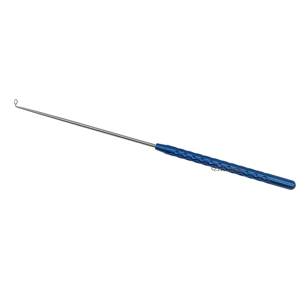 Curette à micro-anneaux avec pointe d'anneau droite 45