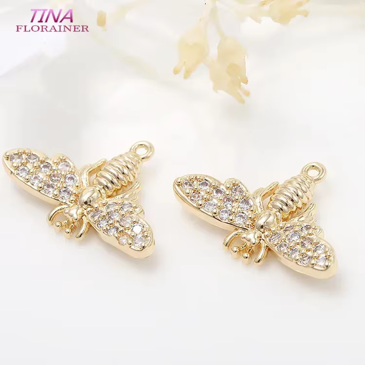 Pendentif en forme d'abeille en Zircon à la mode