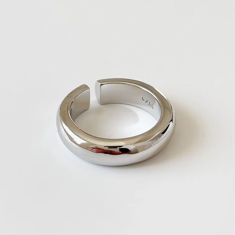 Bagues lisses originales en argent Sterling 925 pour femmes