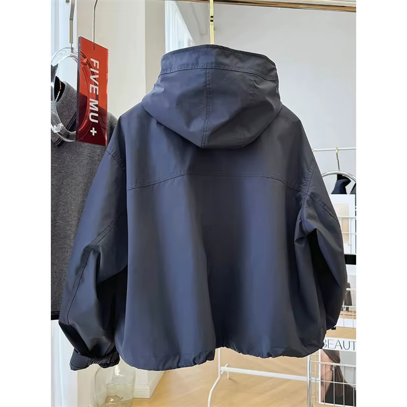 Veste courte femme 2025 printemps automne avancé à capuche dames Stormtrooper