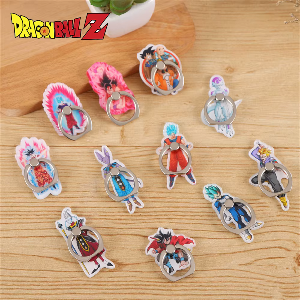 Dragon Ball dessin animé bague support pour téléphone portable acrylique créatif Anime paresseux support pour téléphone Dragon Ball périphérique cadeau