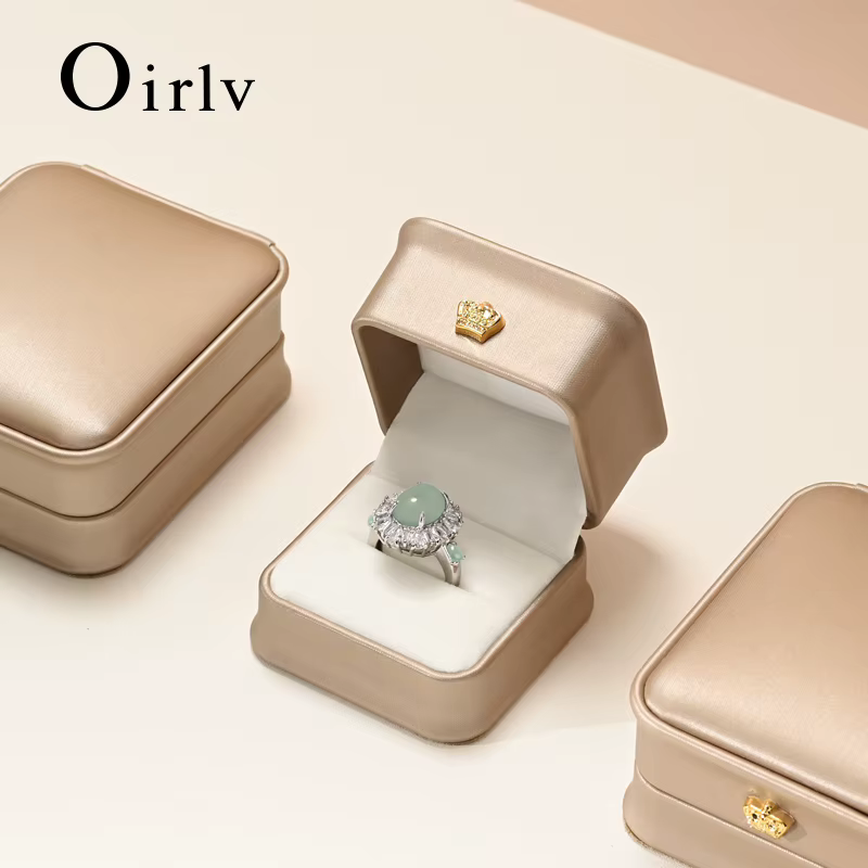 Oirlv Boîte-cadeau de bijoux de luxe de style européen - Bague boucle d'oreille pendentif collier bracelet étui