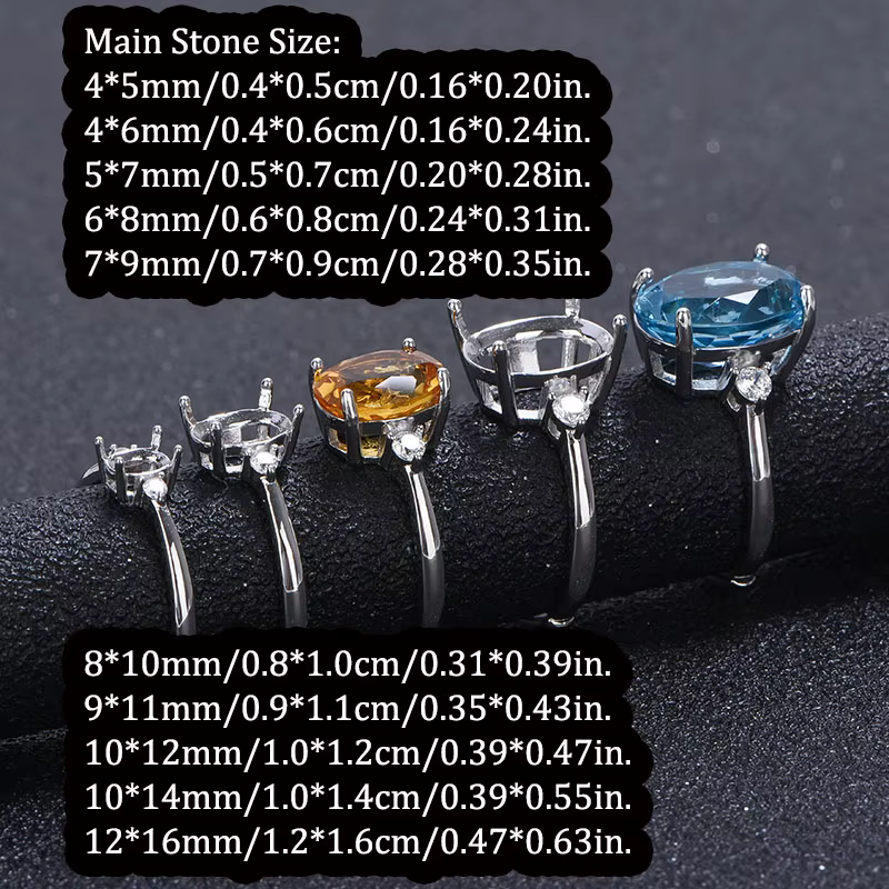 Bases de bagues minimalistes en argent S925