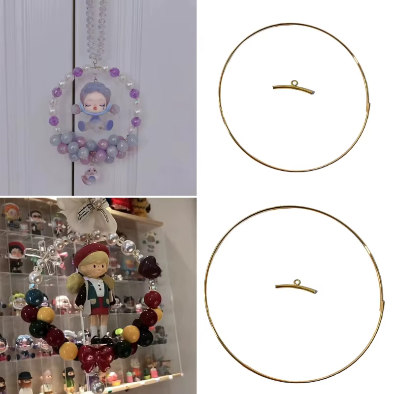 Anneaux de cerceau d'artisanat de macramé de couronne