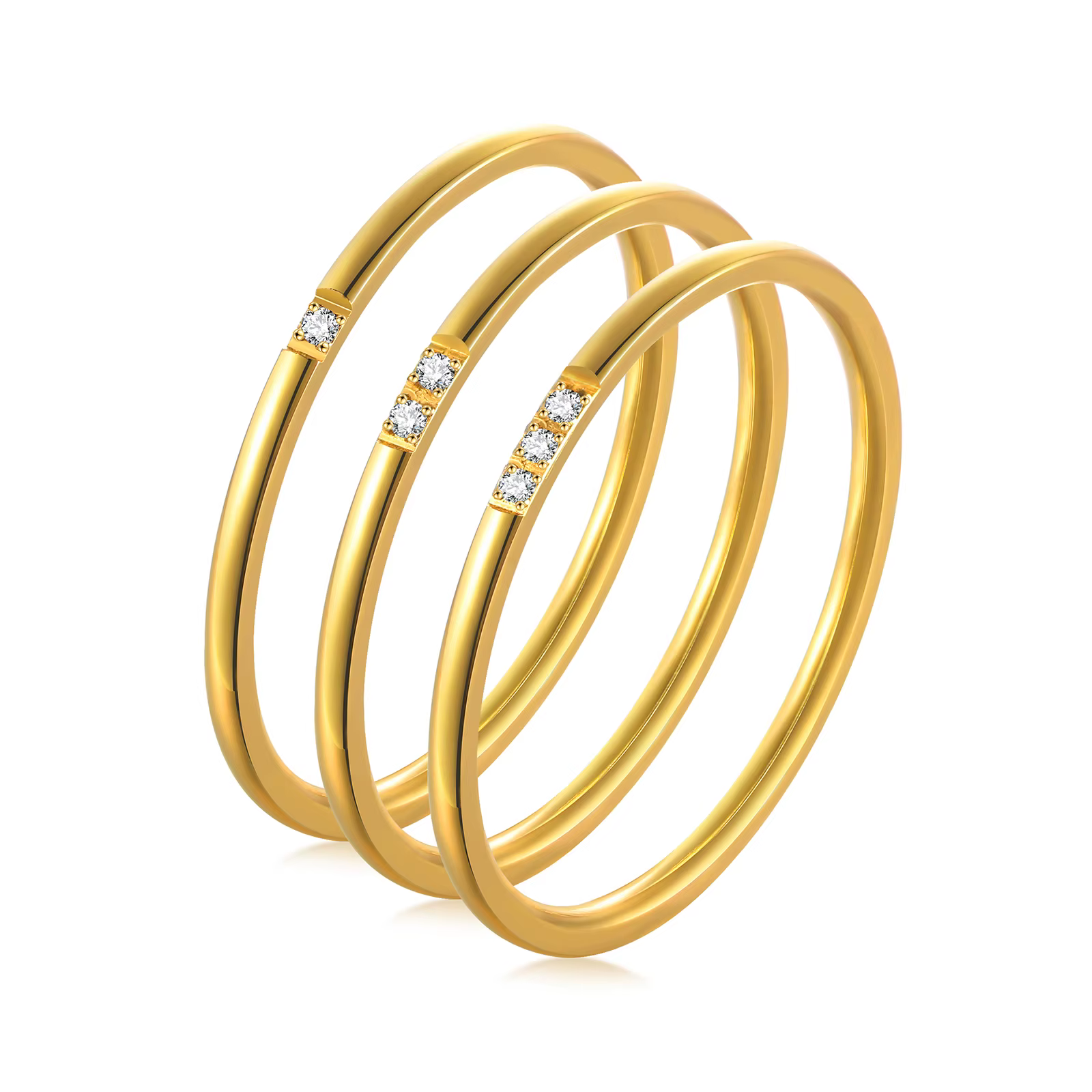 Bague en CZ Ultra fine de 1mm