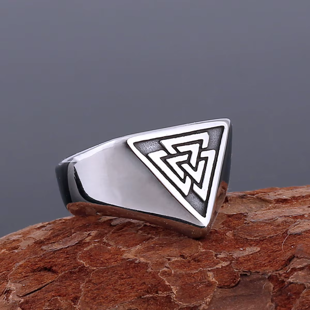 Bague de polissage en acier inoxydable fait à la main pour hommes et femmes