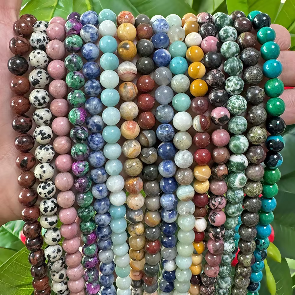 Perles en pierre naturelle Jaspers Amazonite Turquoises Agates