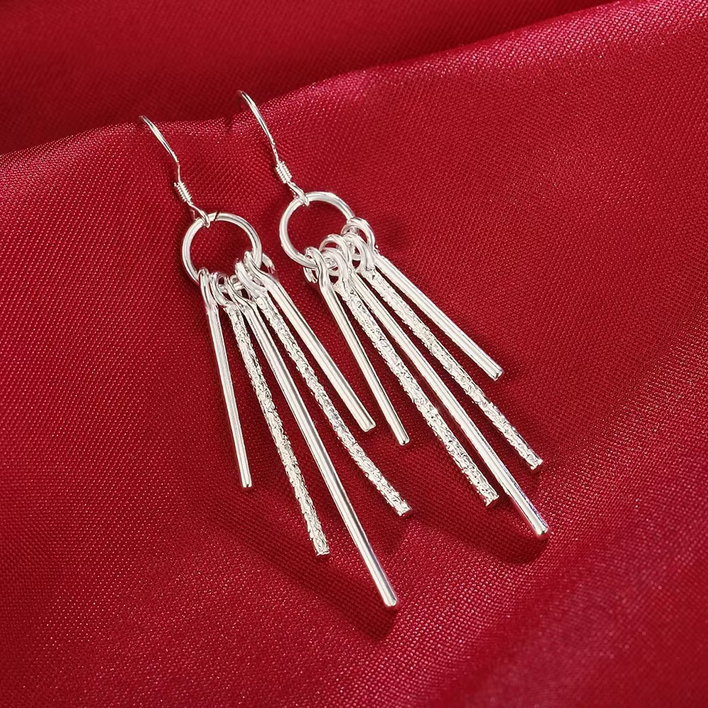 Boucles d'oreilles en argent sterling 925 de haute qualité pour femme