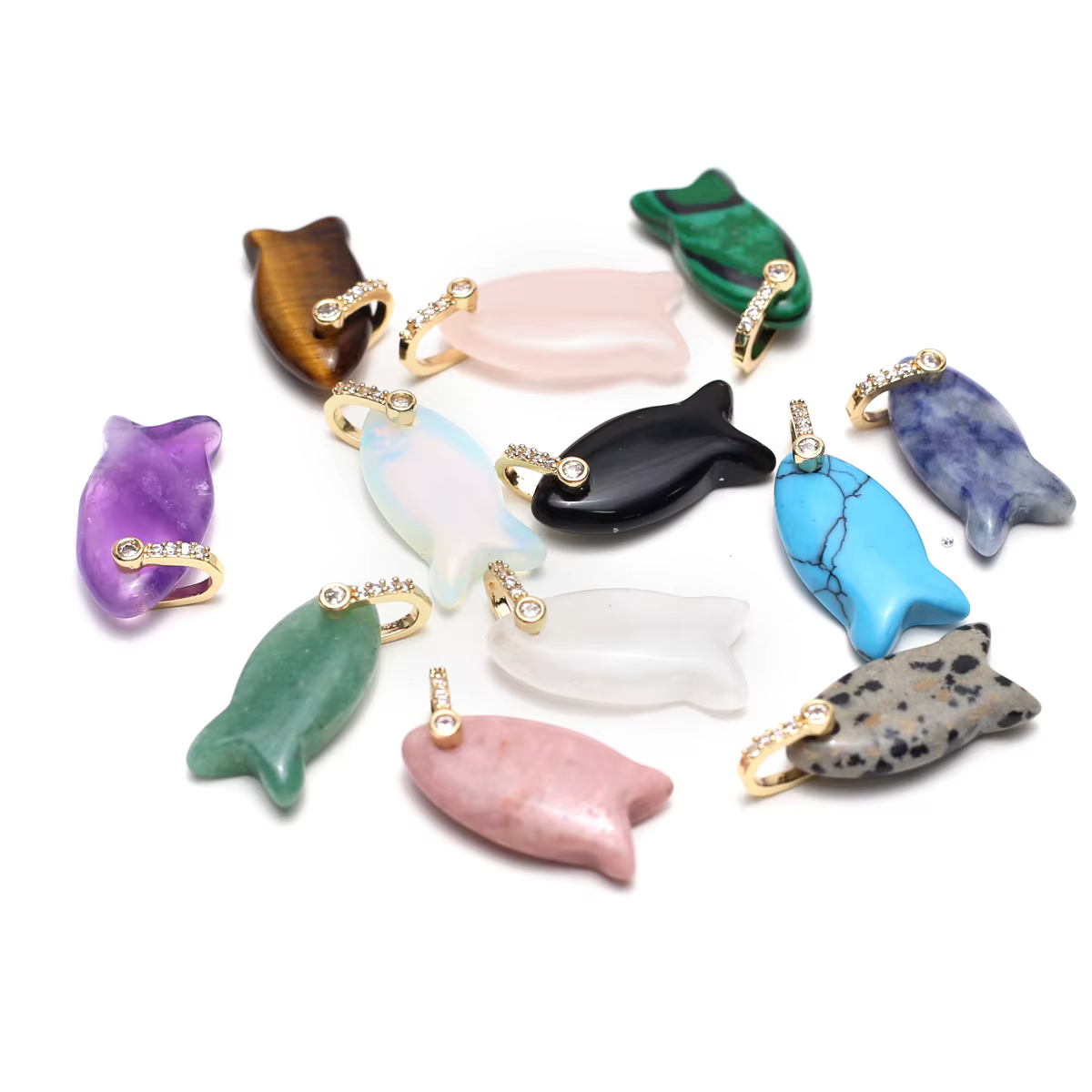 Pendentif en diamant, pierre naturelle