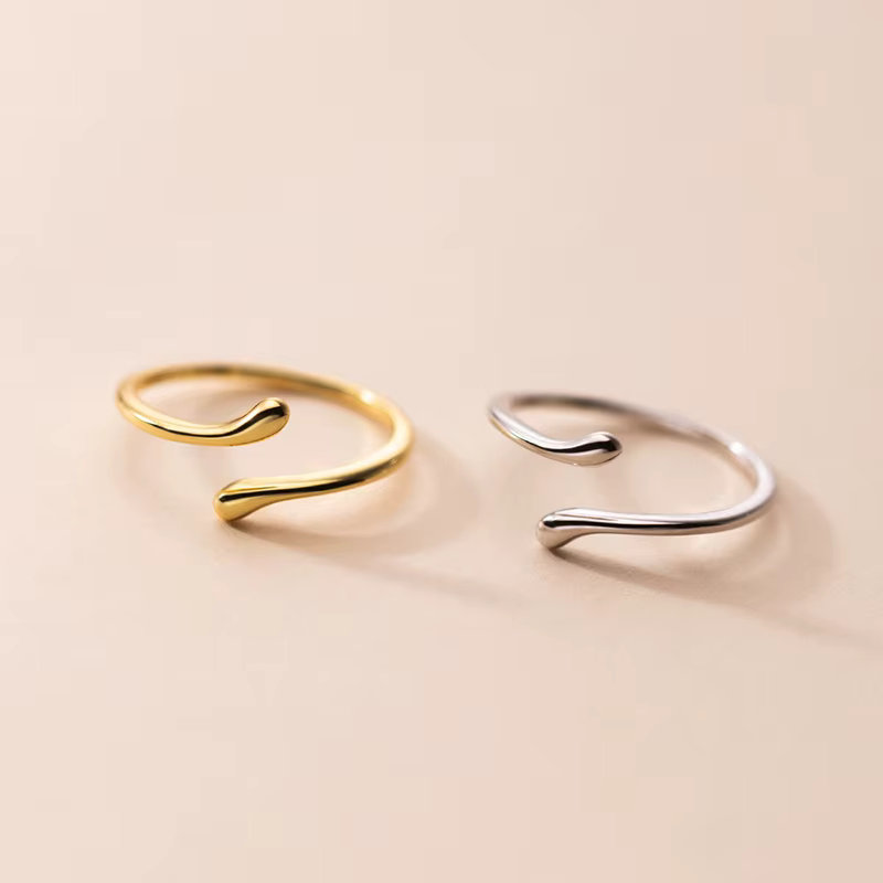 KAMIRA – bague ouverte brillante en argent Sterling 925