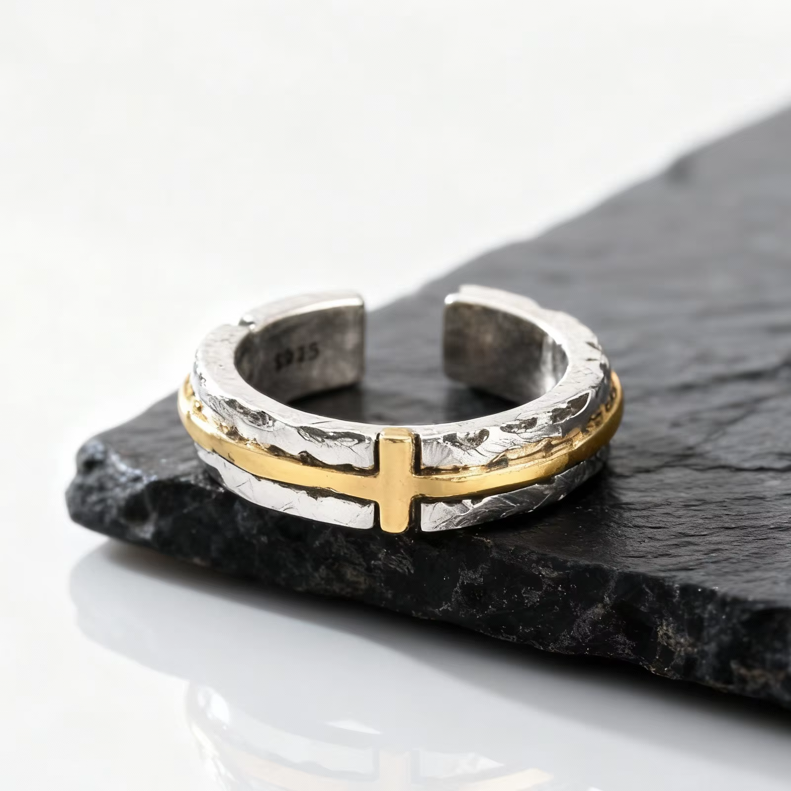 Bague croix rétro pour hommes et garçons