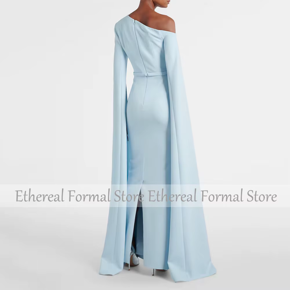 Robe de soirée sirène bleu ciel pour femmes