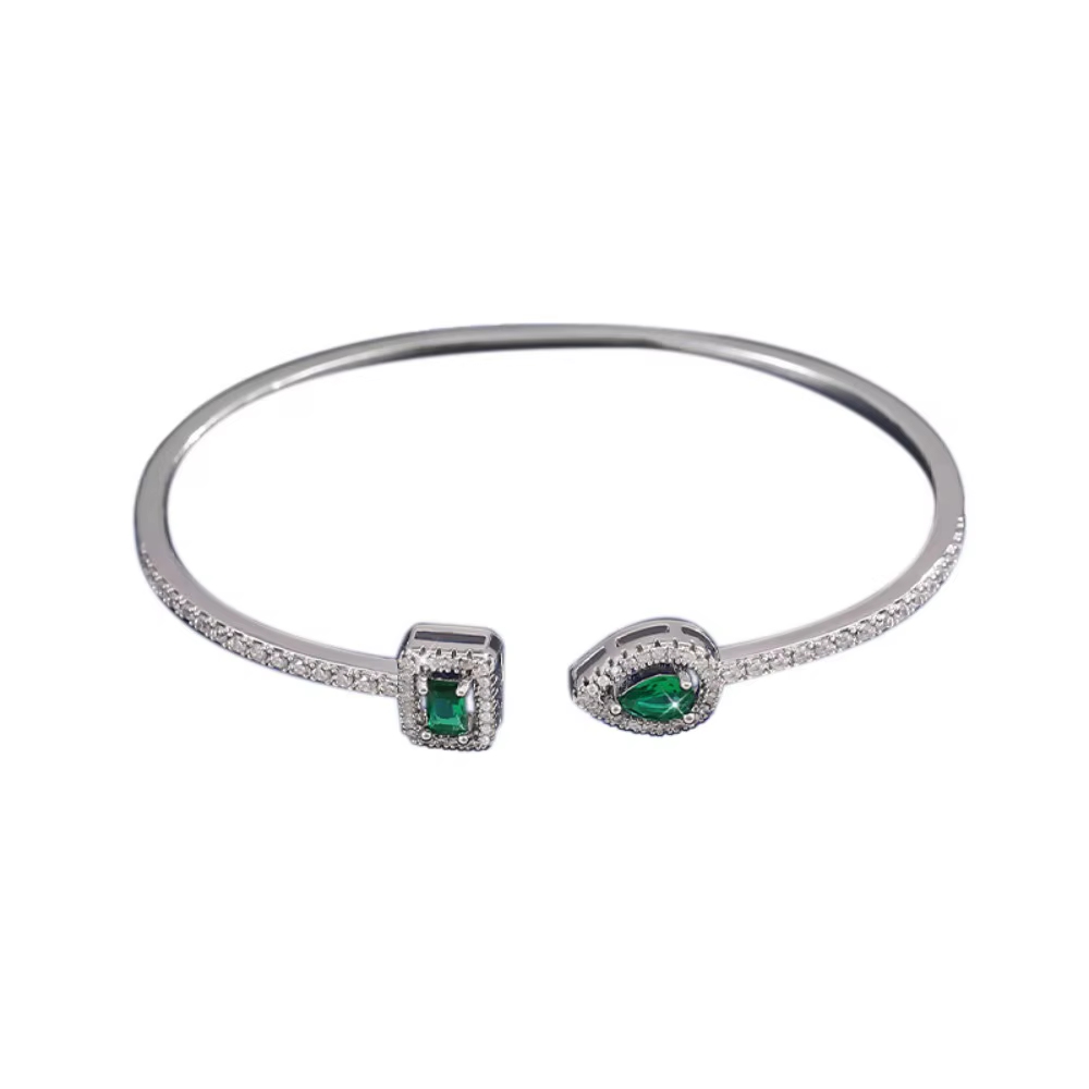 Bracelet manchette en zircon cubique