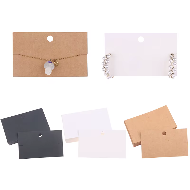 50 pièces porte-carton papier Kraft carte Bracelet