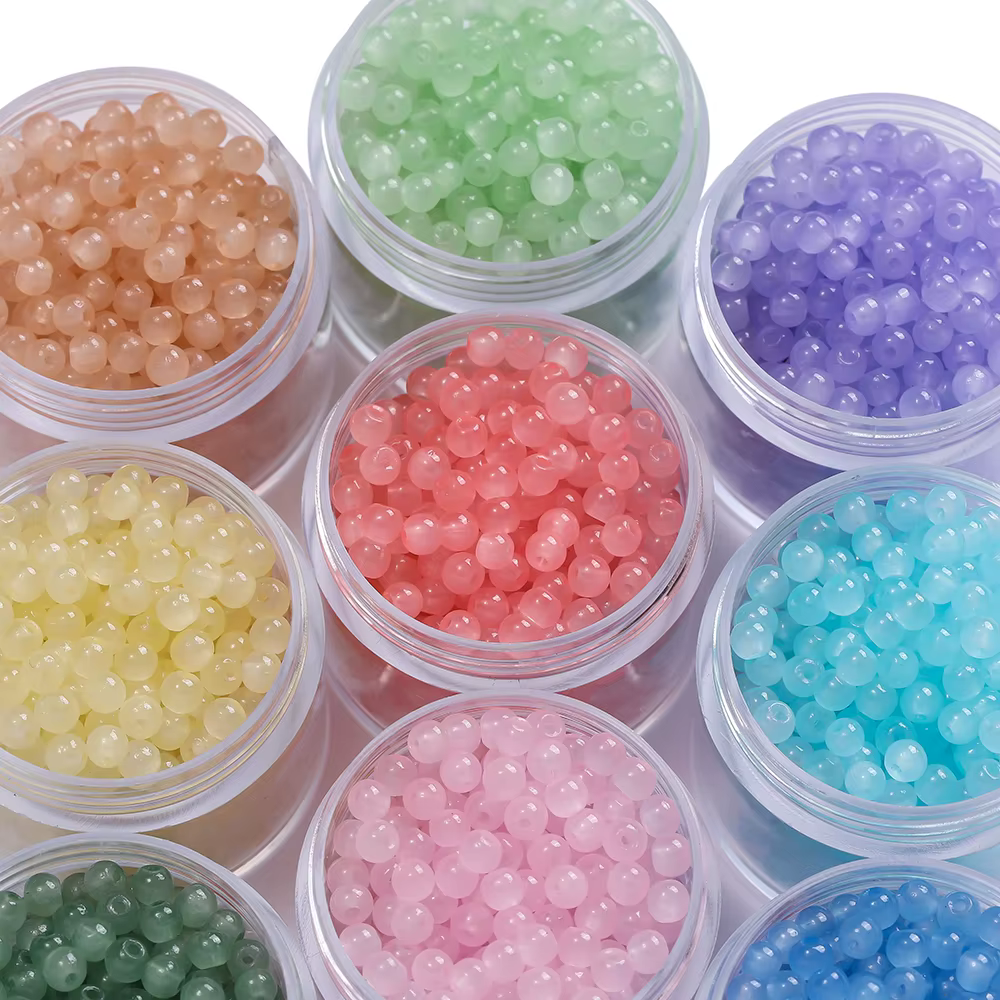 50/100 pièces 4mm verre coloré Imitation Jade perles rondes perles d'espacement pour bricolage boucles d'oreilles colliers Bracelets résultats de fabrication de bijoux
