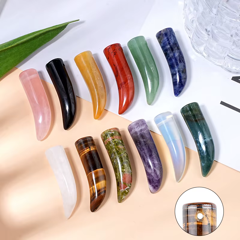 Pendentif de collier en pierre naturelle