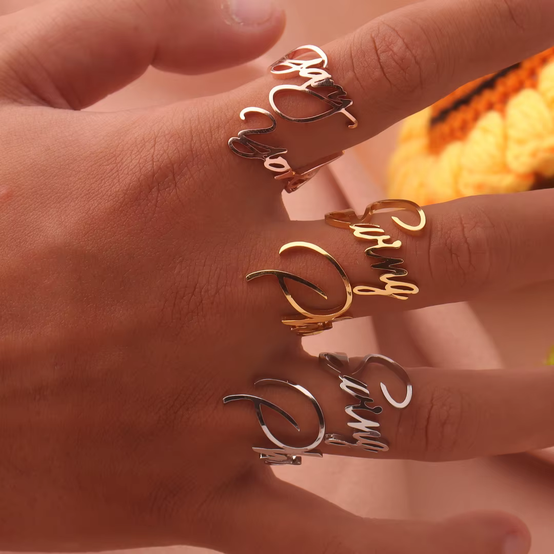 Noms de Couples personnalisés sur bague