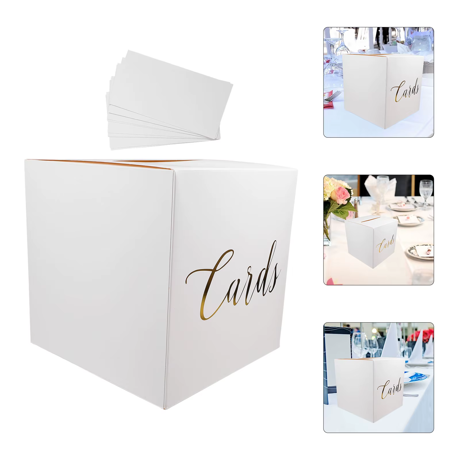1 ensemble de boîtes à cartes de mariage