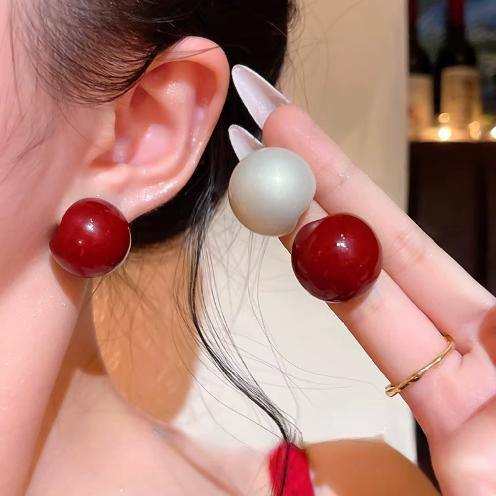 Boucles d'oreilles clous minimalistes imitation perle pour femme