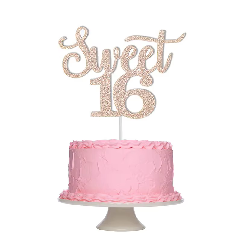 Nouveautés décoration de gâteau joyeux anniversaire en or Rose 13e 16e 18e 21e 30e 40e 50e âge cadeaux pour adultes
