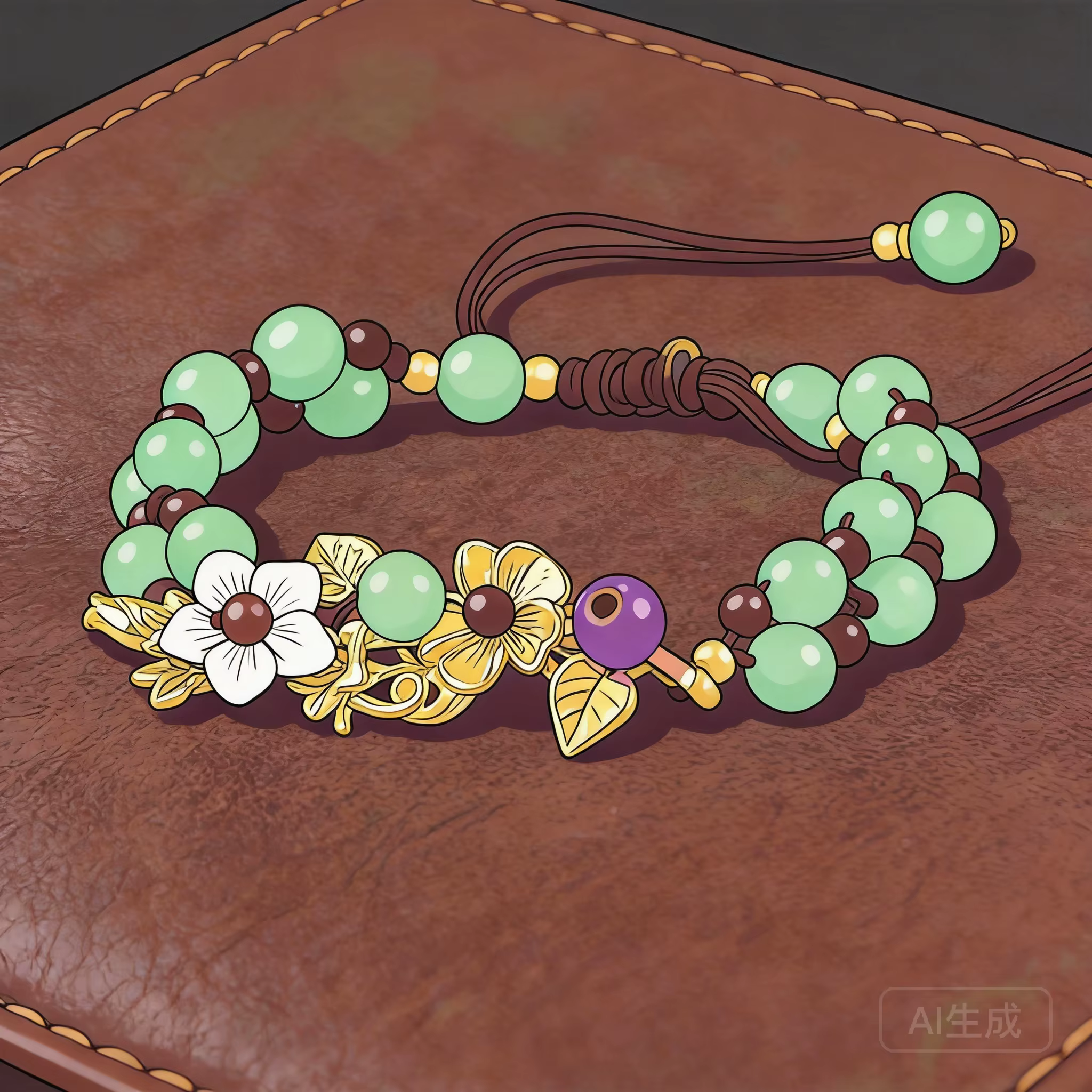 Bracelet en perles d'aventurine pour femmes