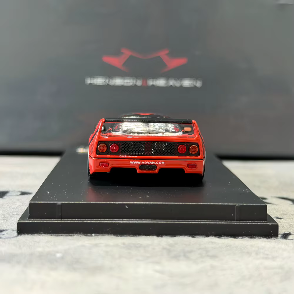 Findclassically 1:64 F40 ADVAN Modèle de voiture miniature en métal