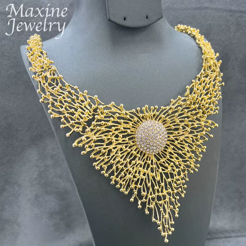 Ensemble de bijoux plaqué or 18 carats pour femme