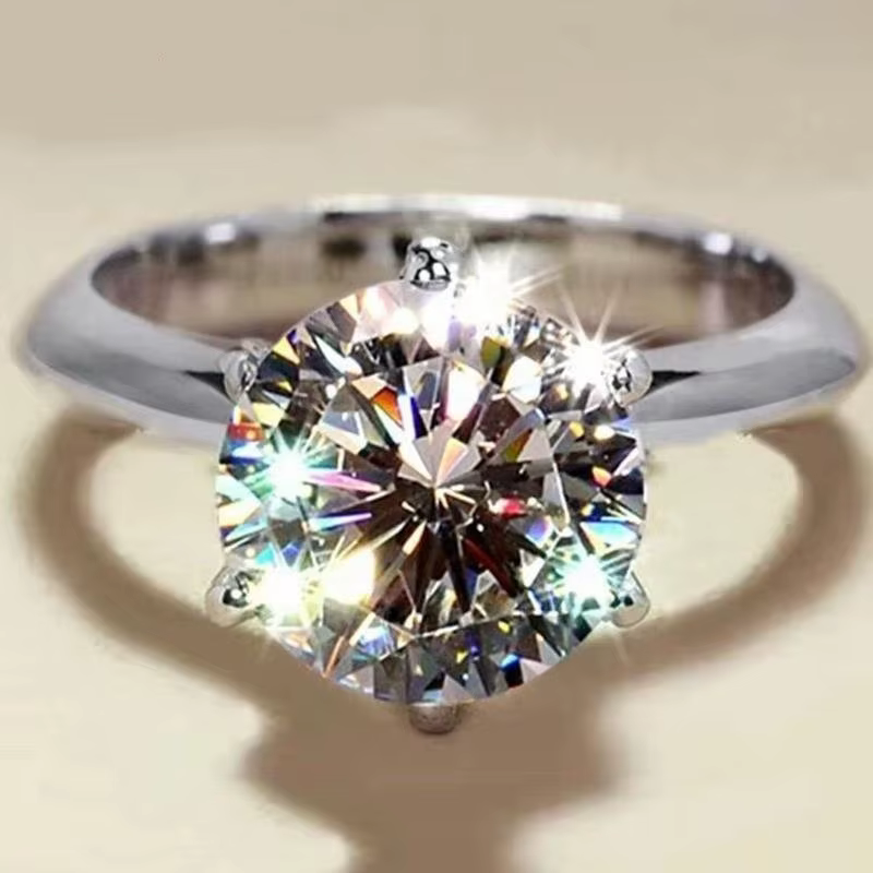 Bague Moissanite certifiée GRA VVS1