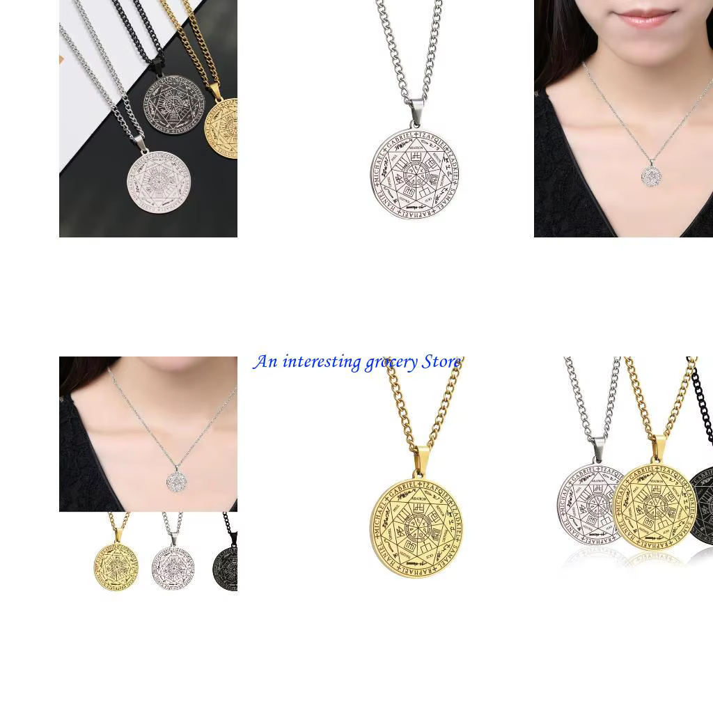 652d Collier en argent Scellés déclaration couloir pendentif des sept Archanges