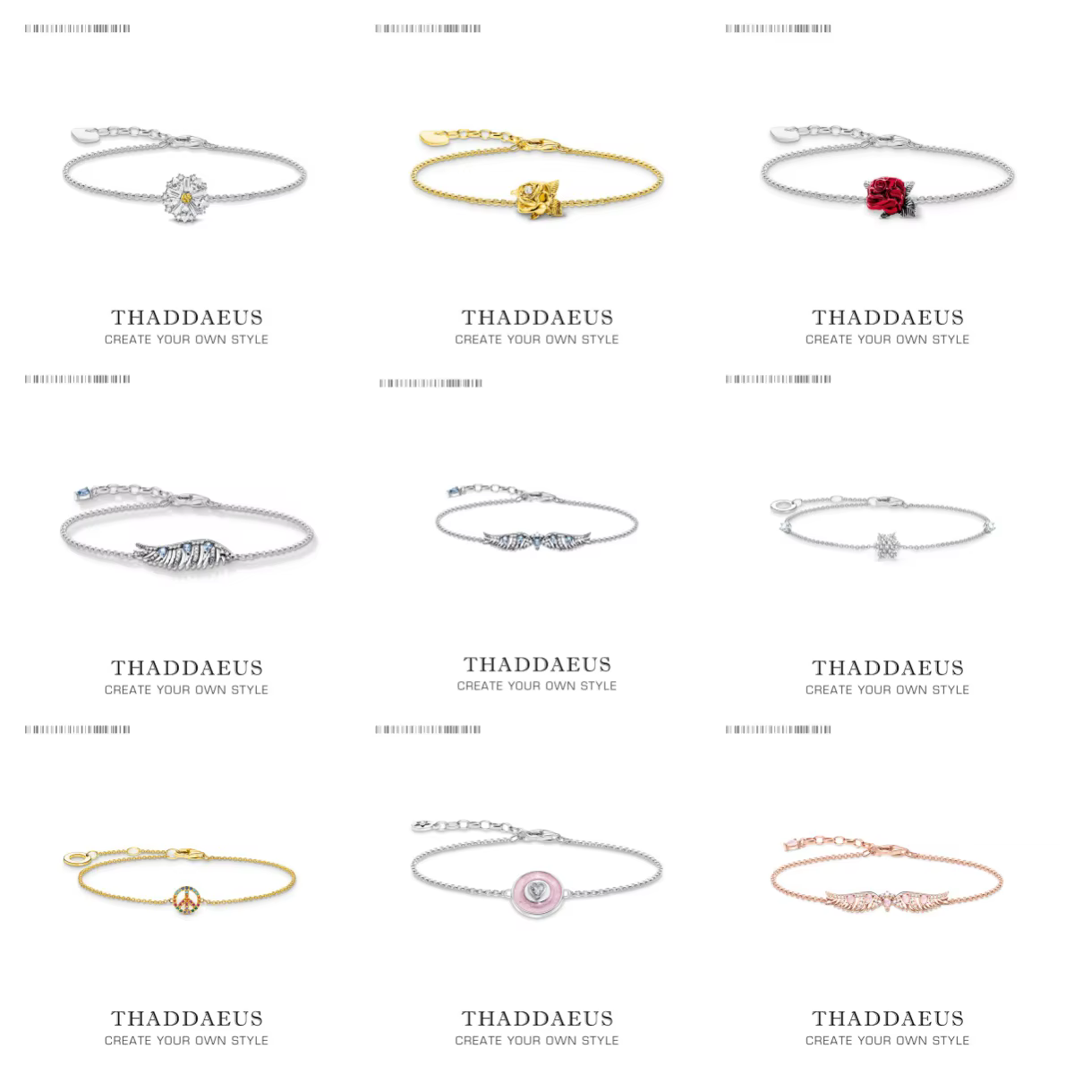 Bracelet marguerite ailes de phénix flocon de neige paix Rose coeur flambant neuf 925 en argent Sterling bijoux fins cadeau romantique pour les femmes