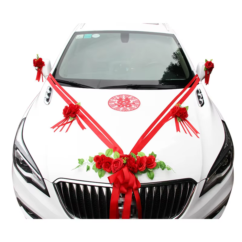 Fournitures de mariage ensemble de décoration de voiture