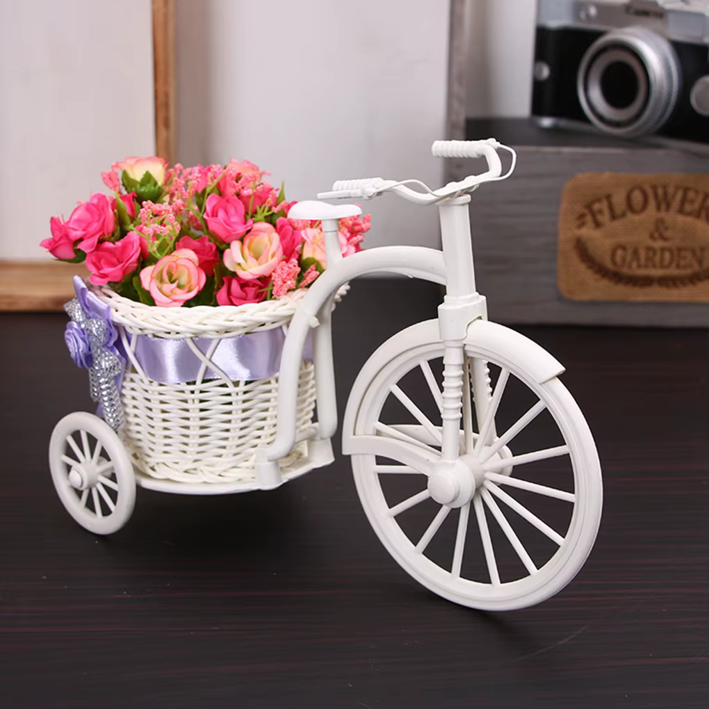 Panier de fleurs en forme de Tricycle