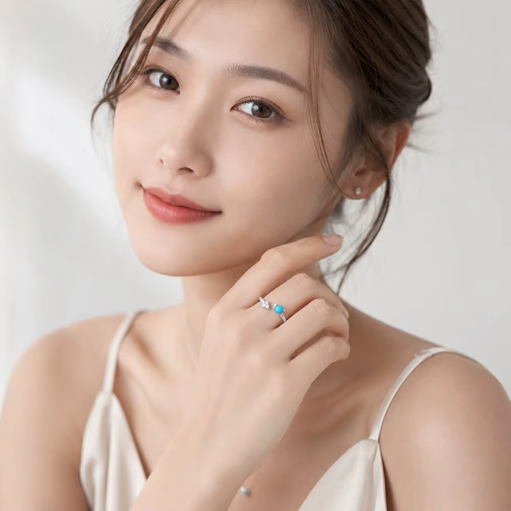 Bague flèche bleue, bijoux fins européens pour femmes