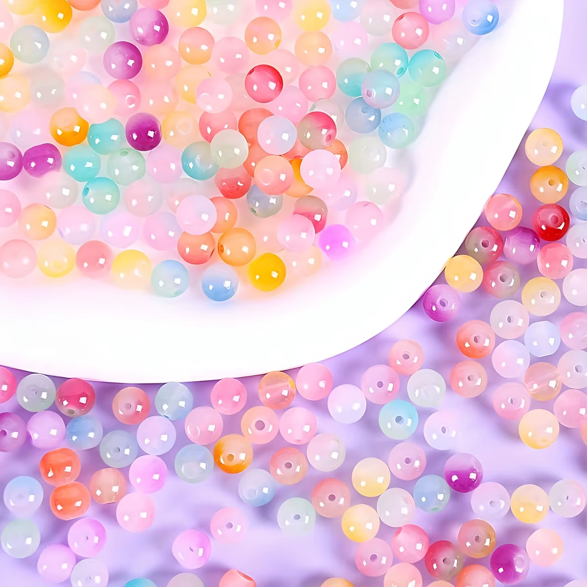 Kit de fabrication de bijoux en perles de verre cristal 24 couleurs, 480 pièces, perles rondes de Style fête pour Bracelets à faire soi-même, cadeau d'artisanat de débutant de perles