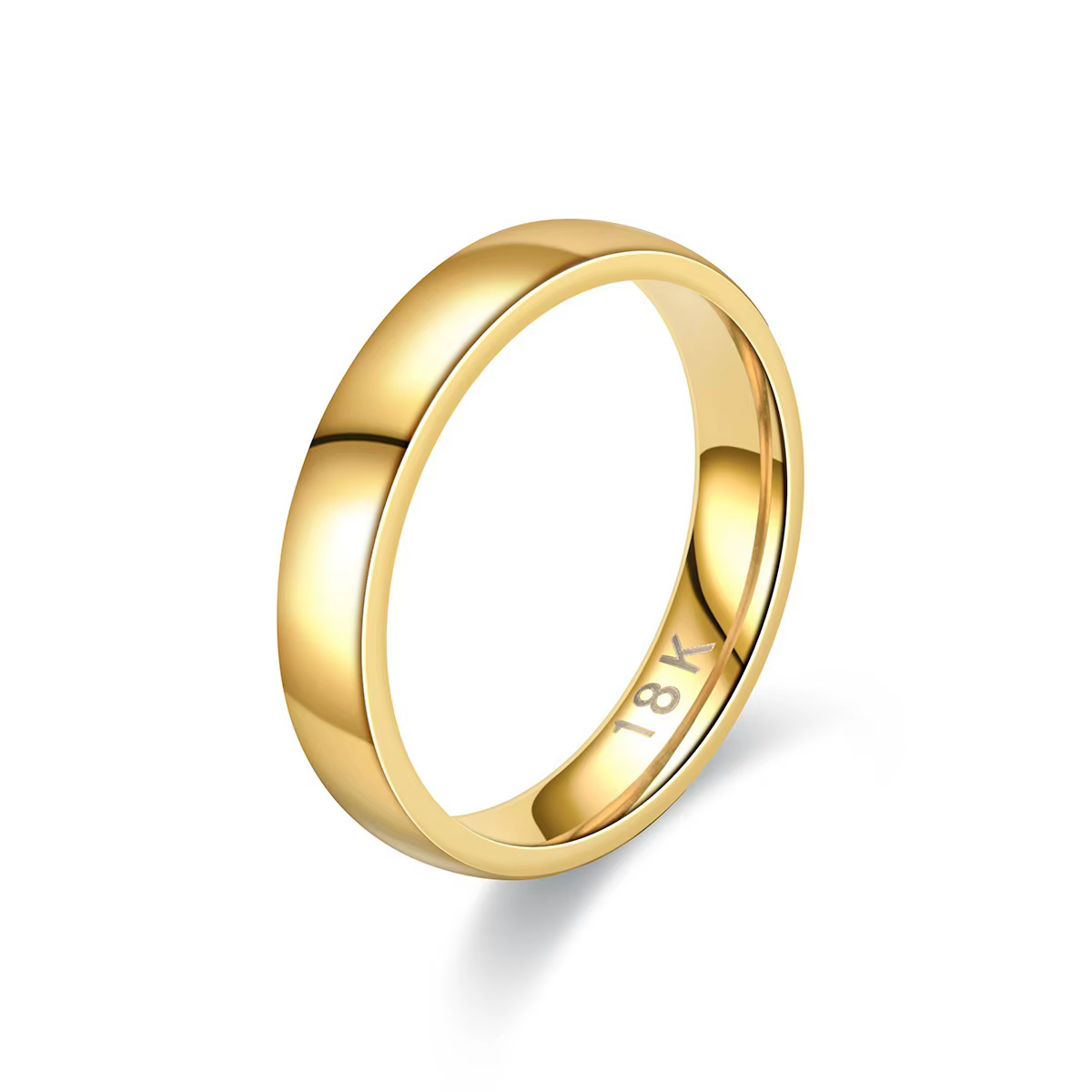 Bague plaquée or couleur mode femme Simple Couple