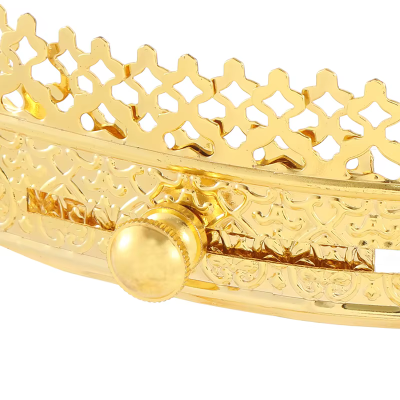 Couronne de mariage orthodoxe plaquée or avec icône de la Vierge Marie pour la liturgie de l'église