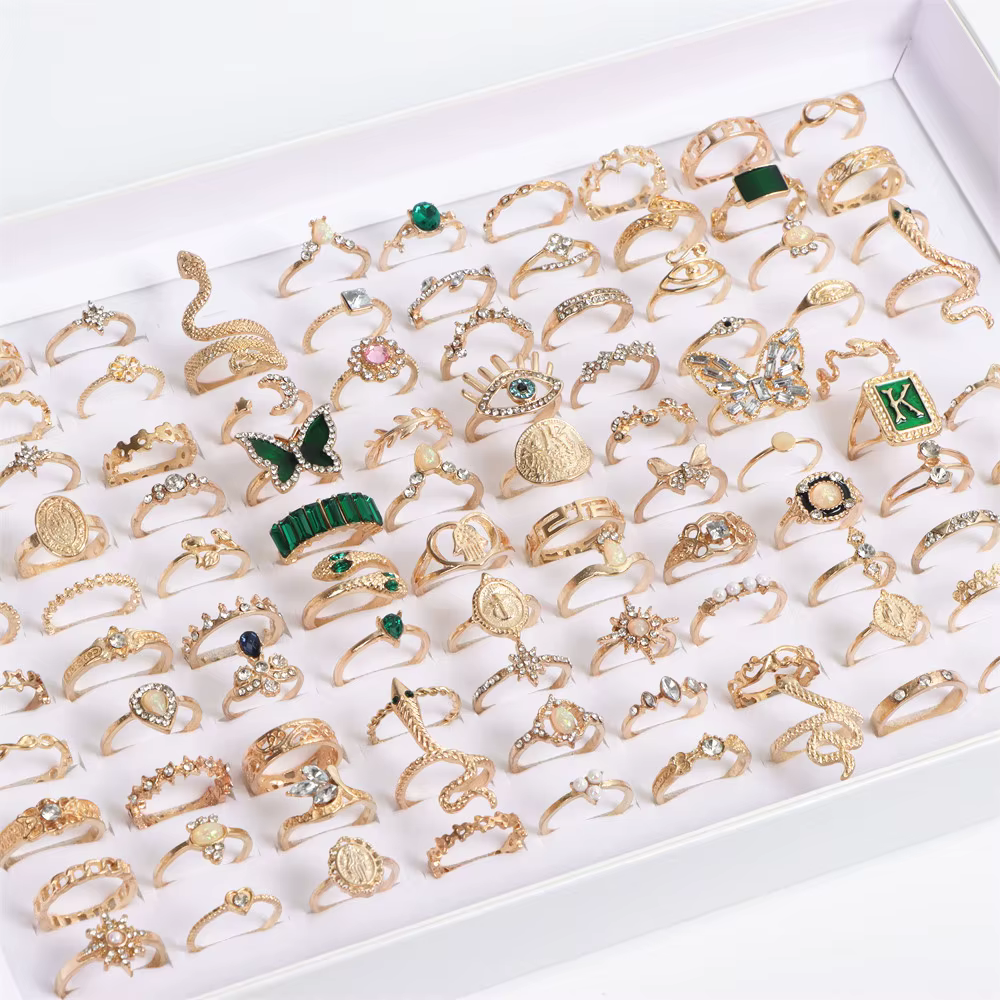 Bagues Vintage en Argent et Or pour Femme