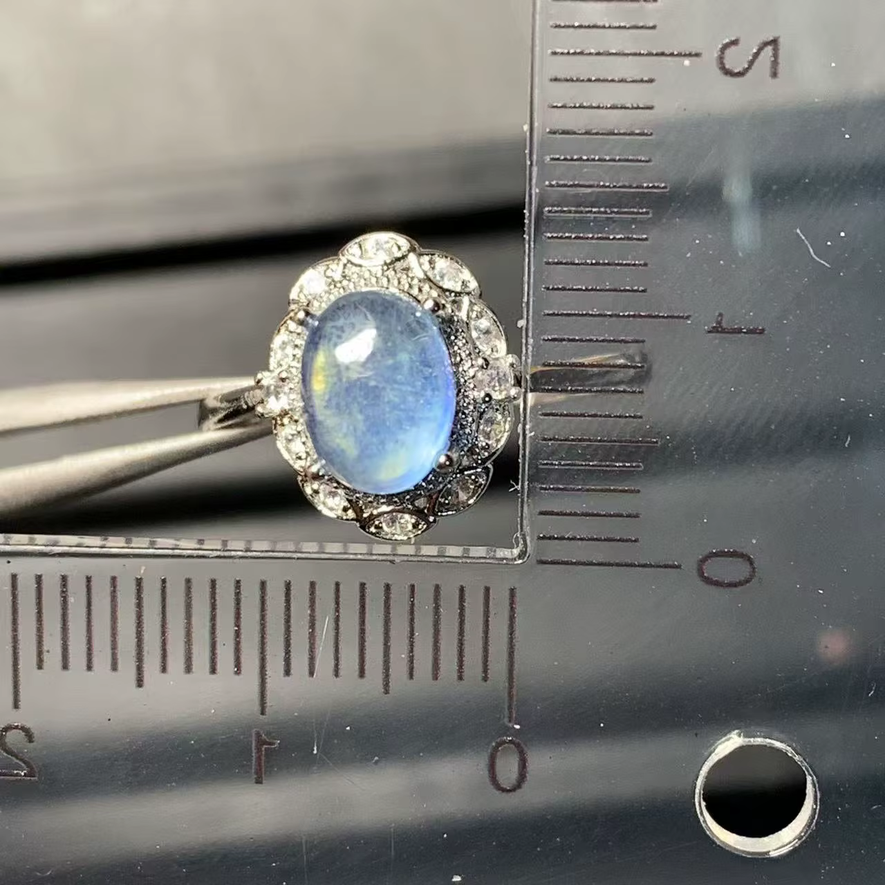 Bague aigue-marine naturelle MM