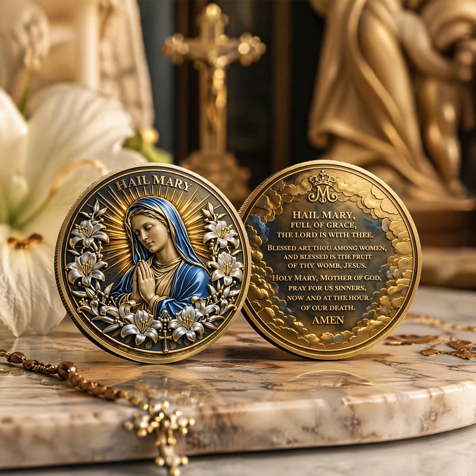 Pièce de collection religieuse catholique chrétienne