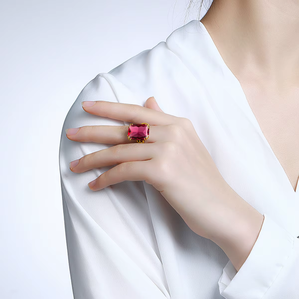 Bague rubis Vintage en or 14 carats pour femmes